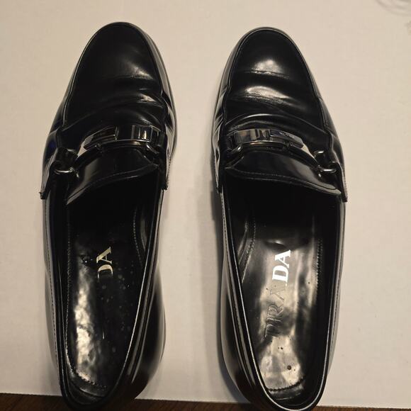 Prada Men's Loafer 2DE060 Black US 8.5 Authentic - Picture 1 of 6
